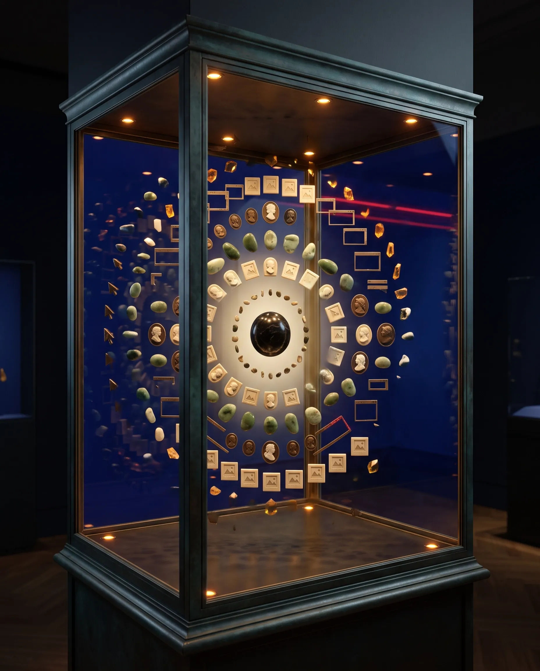 Original Artcoin gallery artwork showing the internet as a vast self-collecting museum