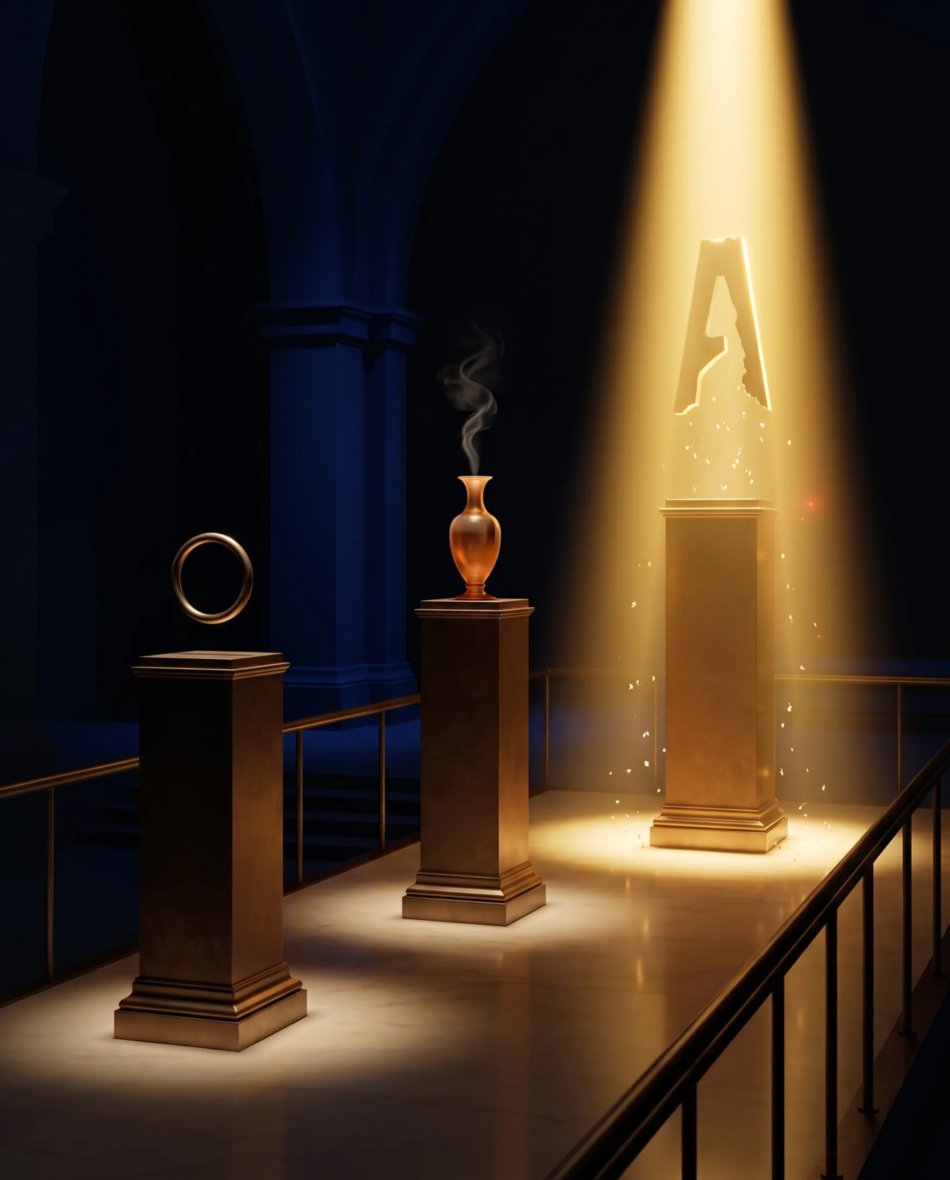 Original Artcoin gallery artwork depicting the unresolved third prophecy as a living artifact